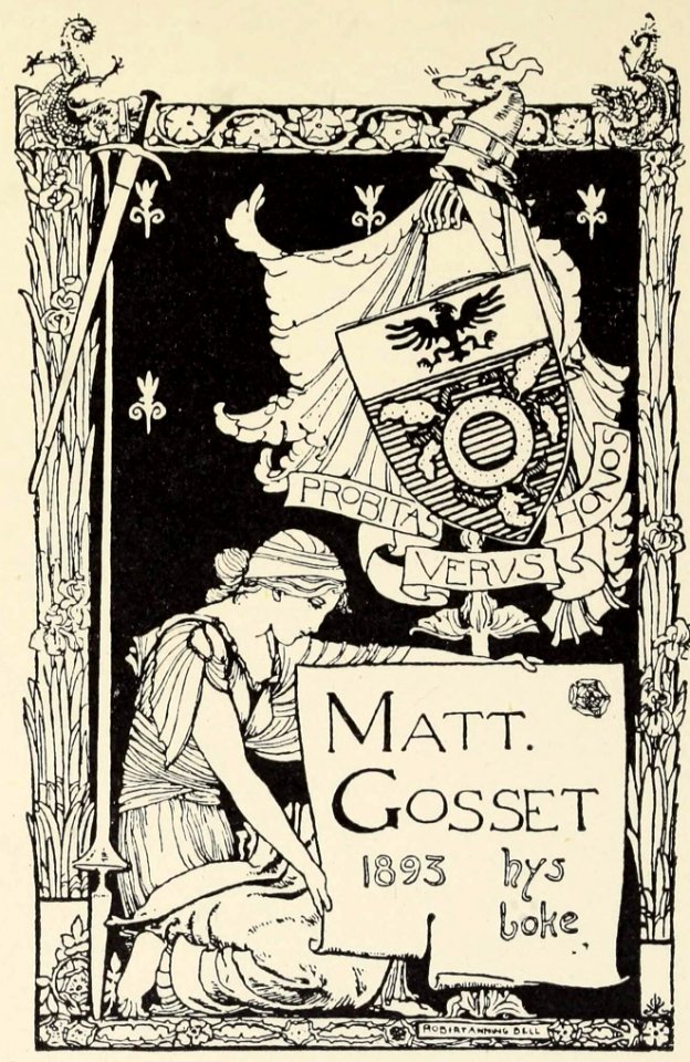 Bookplate of Matt. Gossey