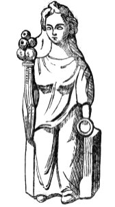 Gallo-Roman Statuette of Fortuna. Free illustration for personal and commercial use.