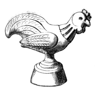 Gallo-Roman Statuette of a Rooster. Free illustration for personal and commercial use.