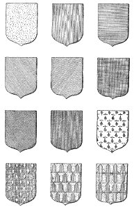 Heraldic Tinctures. Free illustration for personal and commercial use.
