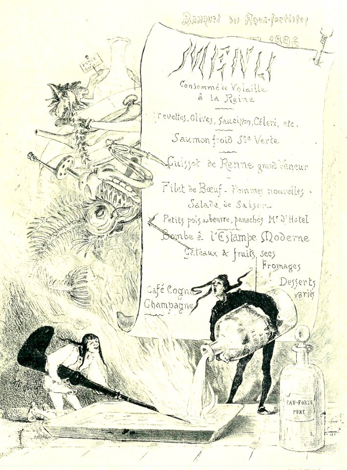 Menu for an Etcher’s Banquet
