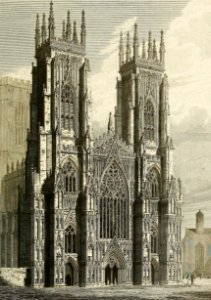 York Cathedral, West Front. Free illustration for personal and commercial use.