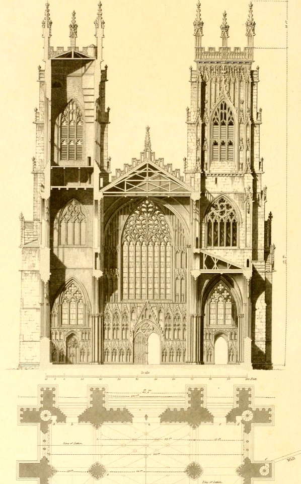 York Cathedral, Elevation and Section