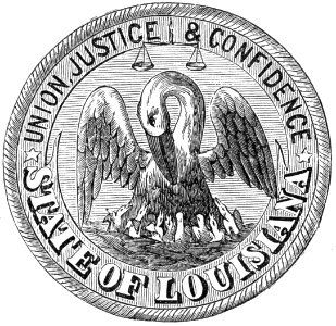 Louisiana State Seal. Free illustration for personal and commercial use.