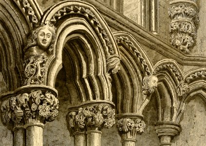 Lichfield Cathedral—Chapter House. Free illustration for personal and commercial use.