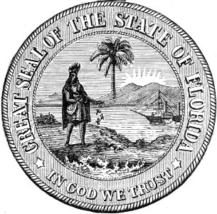 Florida State Seal. Free illustration for personal and commercial use.