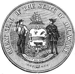 Delaware State Seal. Free illustration for personal and commercial use.