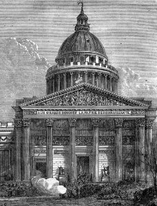The Panthéon During the Paris Commune. Free illustration for personal and commercial use.
