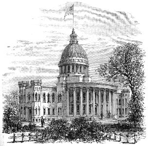 Wisconsin State Capitol, Madison. Free illustration for personal and commercial use.