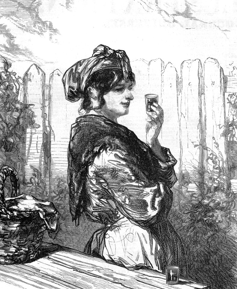 Woman Holding a Glass
