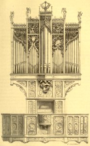 Fourteenth-Century Organ. Free illustration for personal and commercial use.