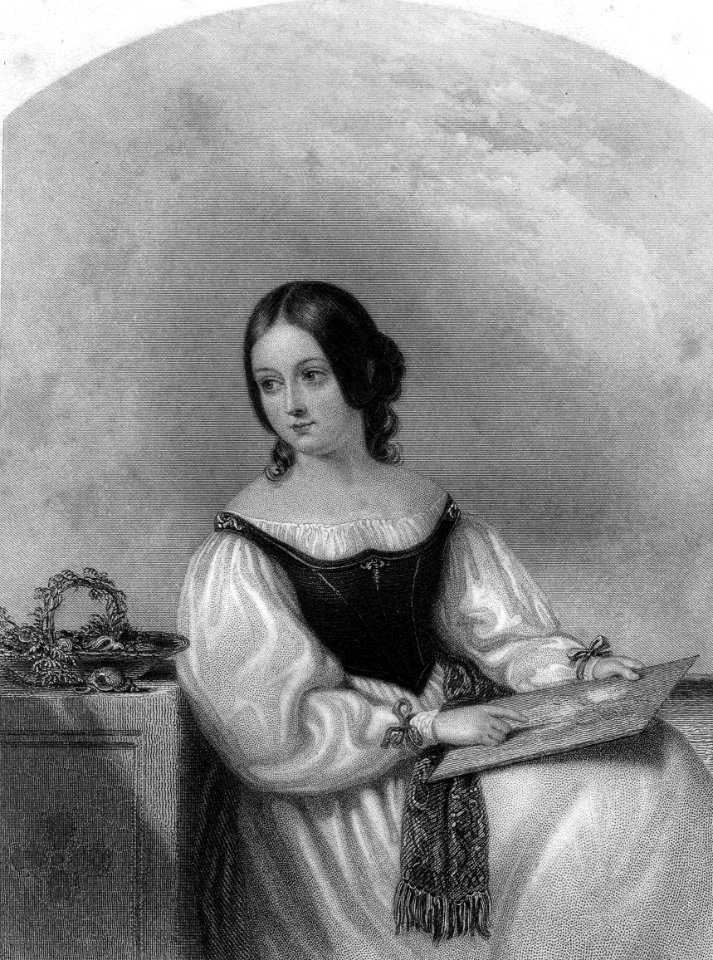 Woman Holding a Drawing