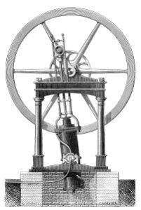 Oscillating Steam Engine. Free illustration for personal and commercial use.