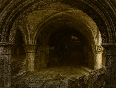 York Cathedral, Crypt under the Altar. Free illustration for personal and commercial use.