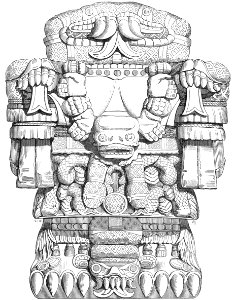 Aztec Goddess Coatlicue. Free illustration for personal and commercial use.
