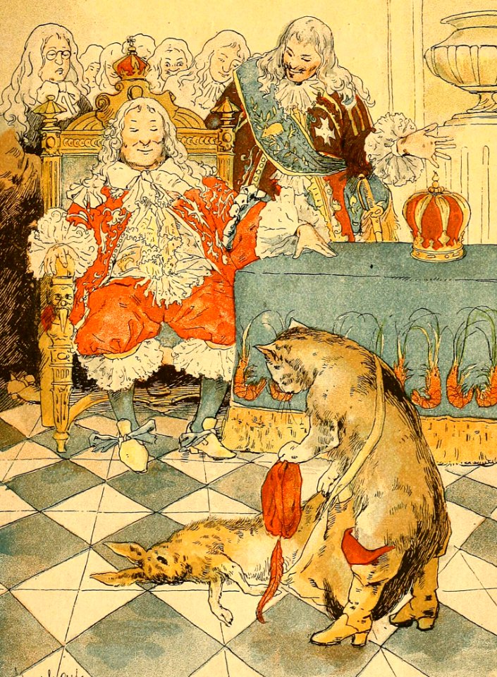 Puss Brings a Rabbit