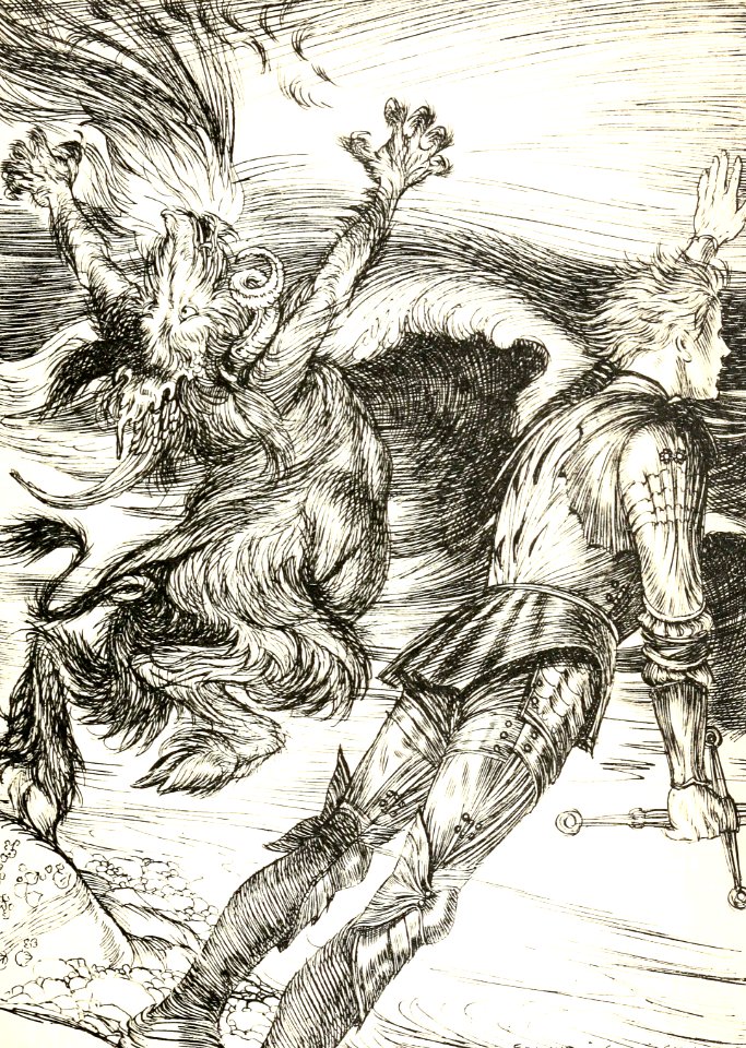 The Dwarf Threw Sintram’s Lock of Hair towards the Clouds