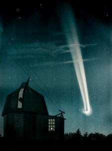 The great comet of 1881 from the Trouvelot astronomical drawings (1881-1882) by E. L. Trouvelot (1827-1895). Free illustration for personal and commercial use.