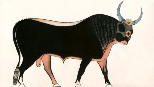 Plate 15 : The Apis Bull by Giovanni Battista Belzoni (1778-1823) from Plates illustrative of the researches and operations in Egypt and Nubia (1820).. Free illustration for personal and commercial use.