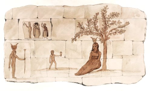 Plate 29 : Figures taken from an ancient wall near the Temple at Offedina in Nubia illustration from the kings tombs in Thebes by Giovanni Battista Belzoni (1778-1823) from Plates illustrative of the researches and operations in Egypt and Nubia (1820).. Free illustration for personal and commercial use.