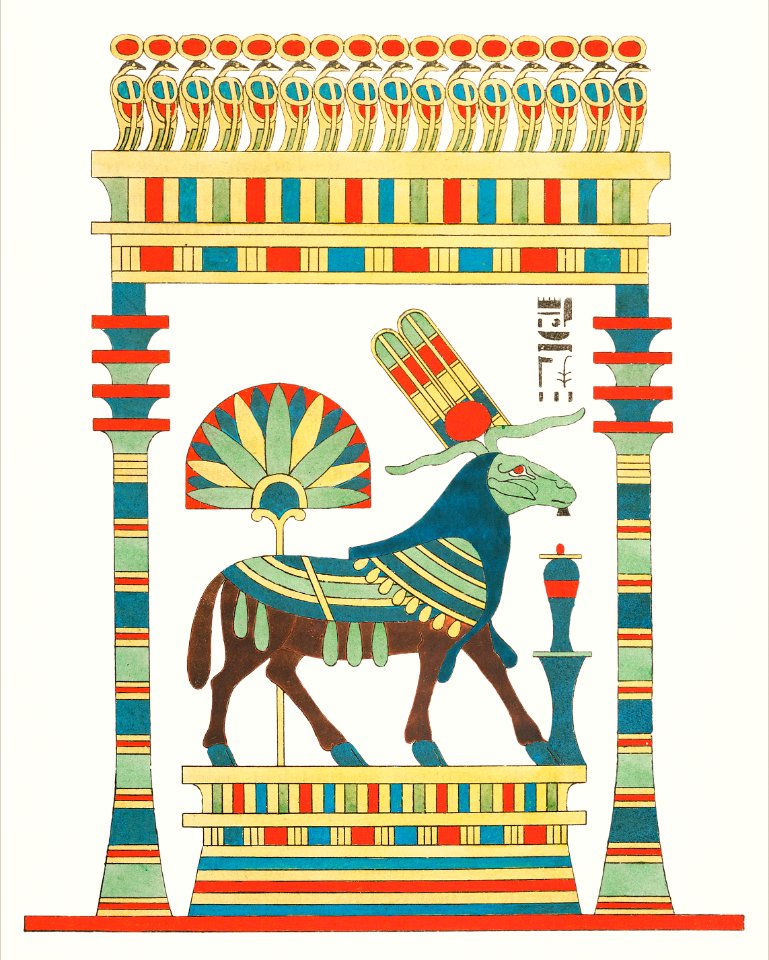 Amon, Amon-ra illustration from Pantheon Egyptien (1823-1825) by Leon Jean Joseph Dubois (1780-1846).