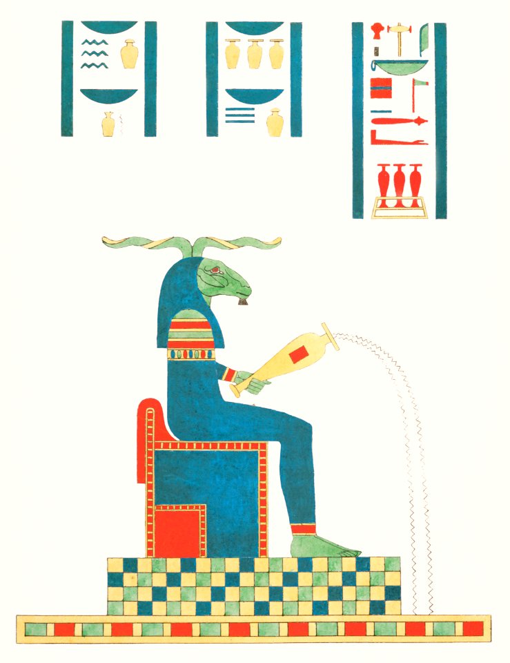 Khnum illustration from Pantheon Egyptien (1823-1825) by Leon Jean Joseph Dubois (1780-1846).