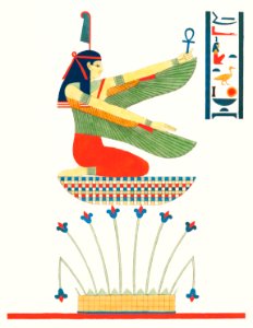 Satis illustration from Pantheon Egyptien (1823-1825) by Leon Jean Joseph Dubois (1780-1846).. Free illustration for personal and commercial use.
