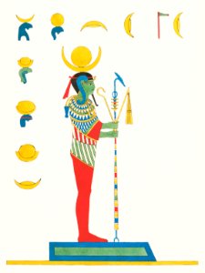 Khonsu illustration from Pantheon Egyptien (1823-1825) by Leon Jean Joseph Dubois (1780-1846).