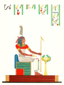Amun illustration from Pantheon Egyptien (1823-1825) by Leon Jean Joseph Dubois (1780-1846).. Free illustration for personal and commercial use.