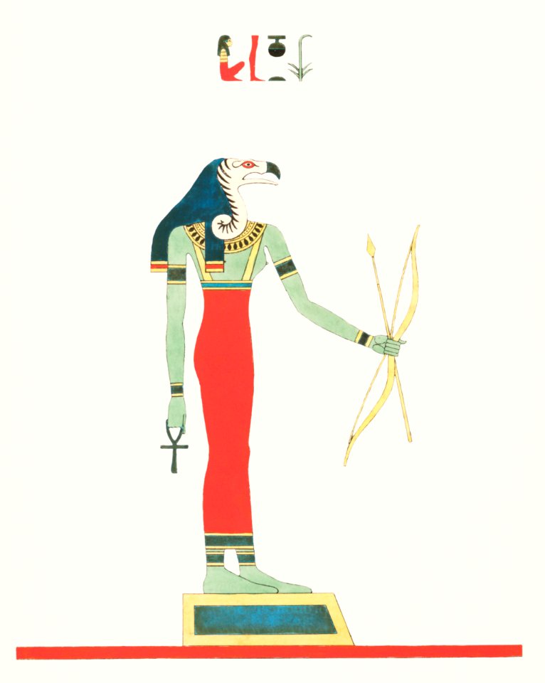 Wadjet illustration from Pantheon Egyptien (1823-1825) by Leon Jean Joseph Dubois (1780-1846).