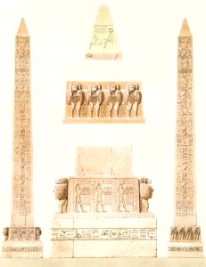 Obelisk of Ramses - Meïmoun from Histoire de l'art égyptien (1878) by Émile Prisse d'Avennes.