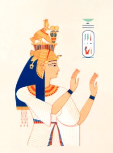 Portrait of Queen Tiye, wife of Amenhotep III from Histoire de l'art égyptien (1878) by Émile Prisse d'Avennes.