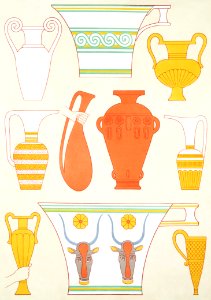 Vases of tributaries to Kafa from Histoire de l'art égyptien (1878) by Émile Prisse d'Avennes.