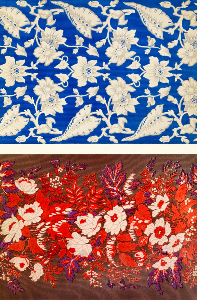 Silk brocades from the Industrial arts of the Nineteenth Century (1851-1853) by Sir Matthew Digby wyatt (1820-1877).