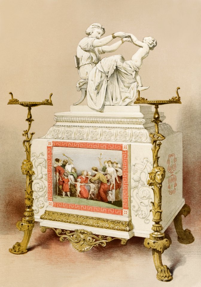Cassette carved in ivory from the Industrial arts of the Nineteenth Century (1851-1853) by Sir Matthew Digby wyatt (1820-1877).