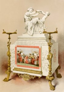 Cassette carved in ivory from the Industrial arts of the Nineteenth Century (1851-1853) by Sir Matthew Digby wyatt (1820-1877).. Free illustration for personal and commercial use.