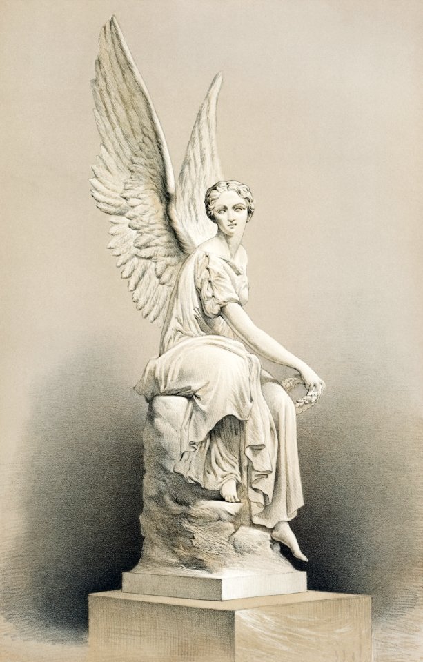 Victory a statue in marble from the Industrial arts of the Nineteenth Century (1851-1853) by Sir Matthew Digby wyatt (1820-1877).
