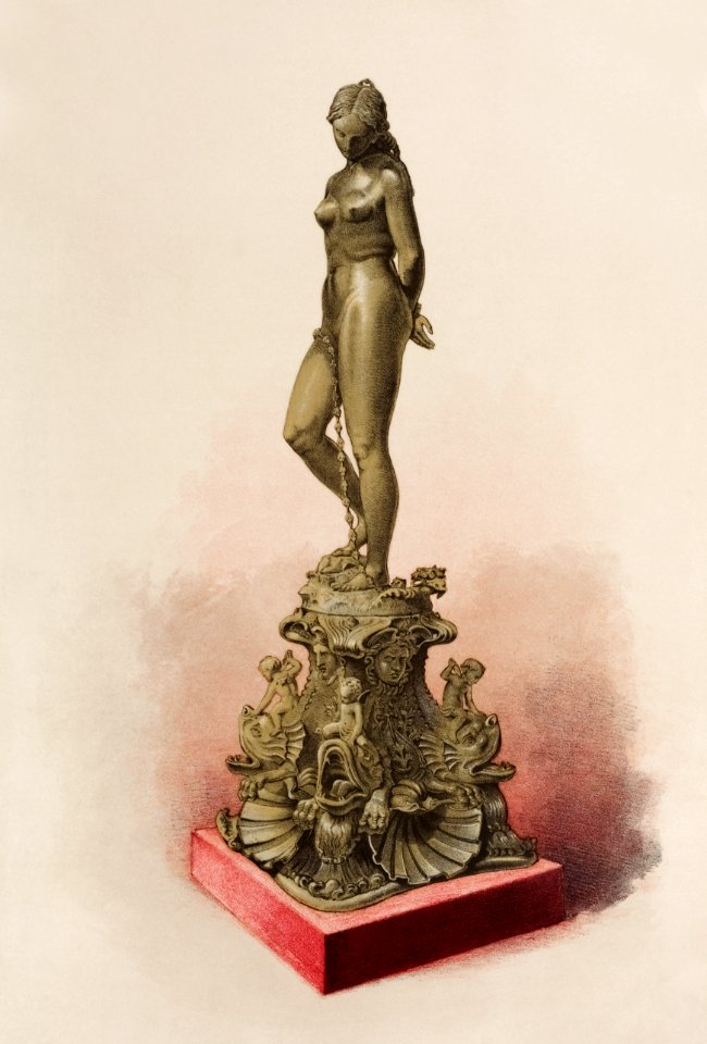 Andromeda a statue in bronze from the Industrial arts of the Nineteenth Century (1851-1853) by Sir Matthew Digby wyatt (1820-1877).