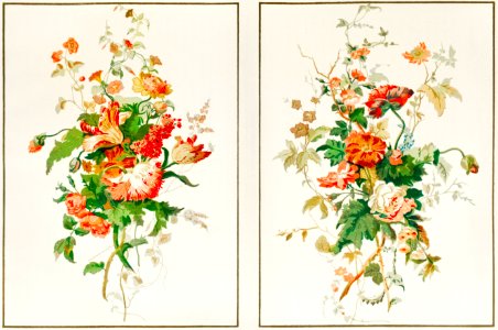 Paper hangings from the Industrial arts of the Nineteenth Century (1851-1853) by Sir Matthew Digby wyatt (1820-1877).