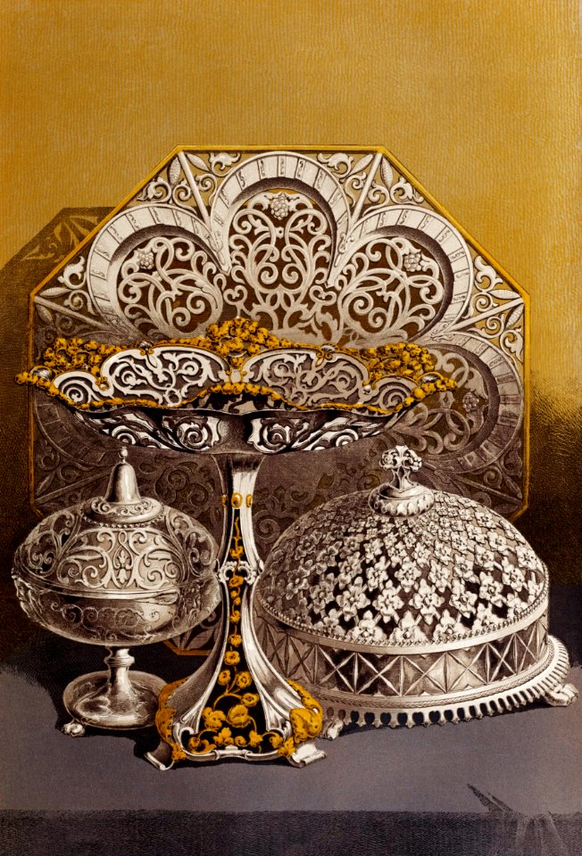 Silversmiths work from the Industrial arts of the Nineteenth Century (1851-1853) by Sir Matthew Digby wyatt (1820-1877).