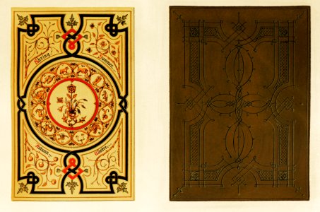 Bookbinding from the Industrial arts of the Nineteenth Century (1851-1853) by Sir Matthew Digby wyatt (1820-1877).. Free illustration for personal and commercial use.