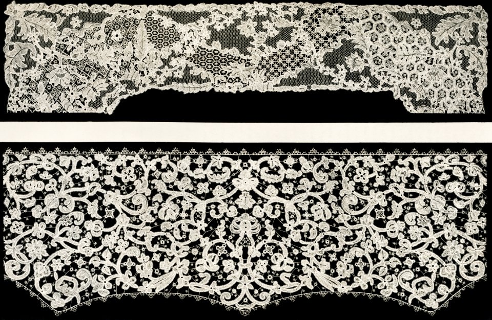 Specimens of lace from the Industrial arts of the Nineteenth Century (1851-1853) by Sir Matthew Digby wyatt (1820-1877).
