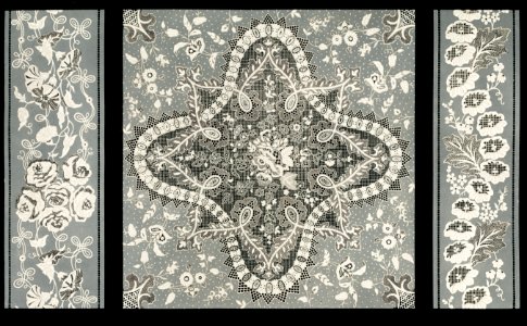 Specimens of Swiss embroidery from the Industrial arts of the Nineteenth Century (1851-1853) by Sir Matthew Digby wyatt (1820-1877).. Free illustration for personal and commercial use.
