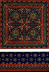Carpets in the medieval style from the Industrial arts of the Nineteenth Century (1851-1853) by Sir Matthew Digby wyatt (1820-1877).. Free illustration for personal and commercial use.