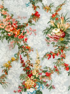 Figured silk from the Industrial arts of the Nineteenth Century (1851-1853) by Sir Matthew Digby wyatt (1820-1877).