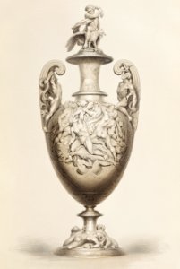 Vase in silver from the Industrial arts of the Nineteenth Century (1851-1853) by Sir Matthew Digby wyatt (1820-1877).