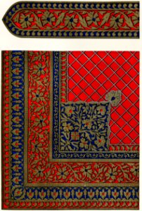 Specimen of Indian bullion embroidery from the Industrial arts of the Nineteenth Century (1851-1853) by Sir Matthew Digby wyatt (1820-1877).