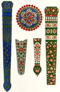Specimens of Indian enamelling from the Industrial arts of the Nineteenth Century (1851-1853) by Sir Matthew Digby wyatt (1820-1877).. Free illustration for personal and commercial use.