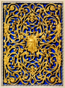 An open-work panel cast in brass from the Industrial arts of the Nineteenth Century (1851-1853) by Sir Matthew Digby wyatt (1820-1877).. Free illustration for personal and commercial use.