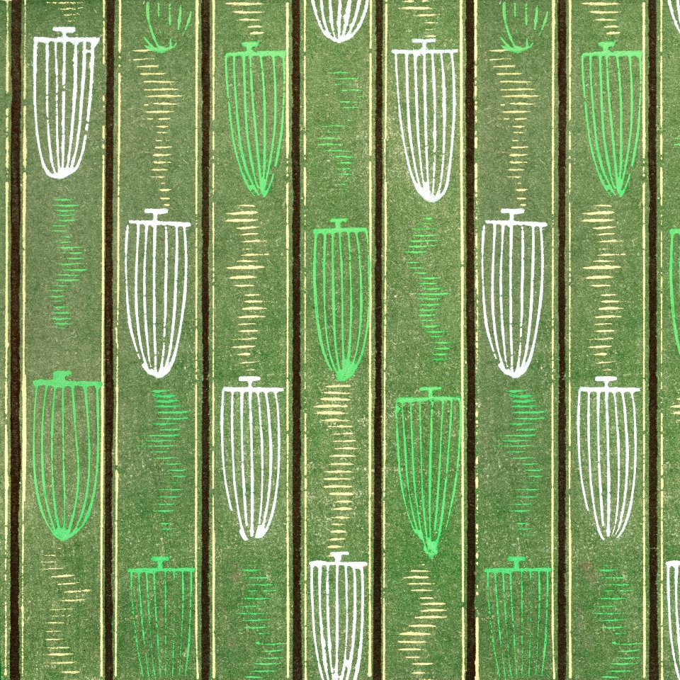 Vintage woodblock print of Japanese textile from Shima-Shima (1904) by Furuya Korin. Digitally enhanced from our own original edition.